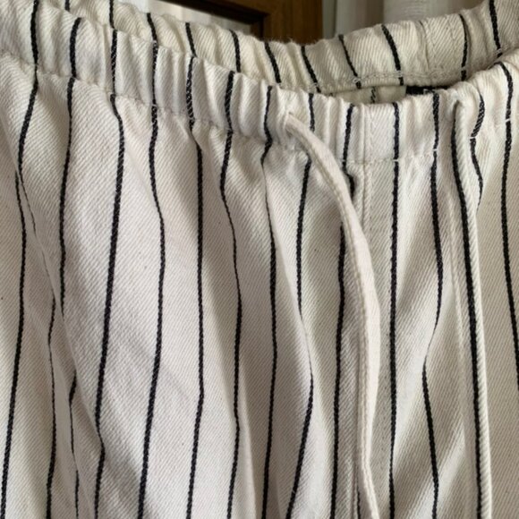 Striped wide-leg linen pants - Picture 1 of 5